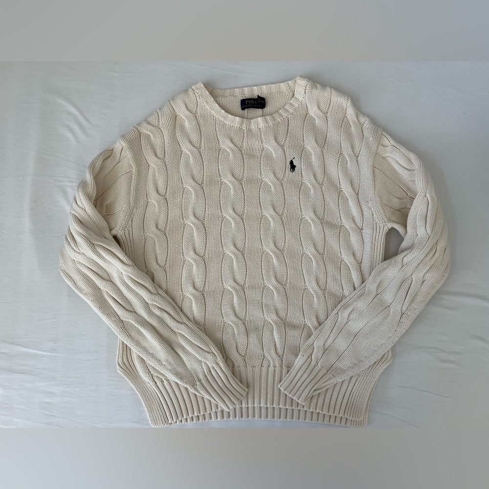 Polo by Ralph Lauren Cream Cable Knit Sweater